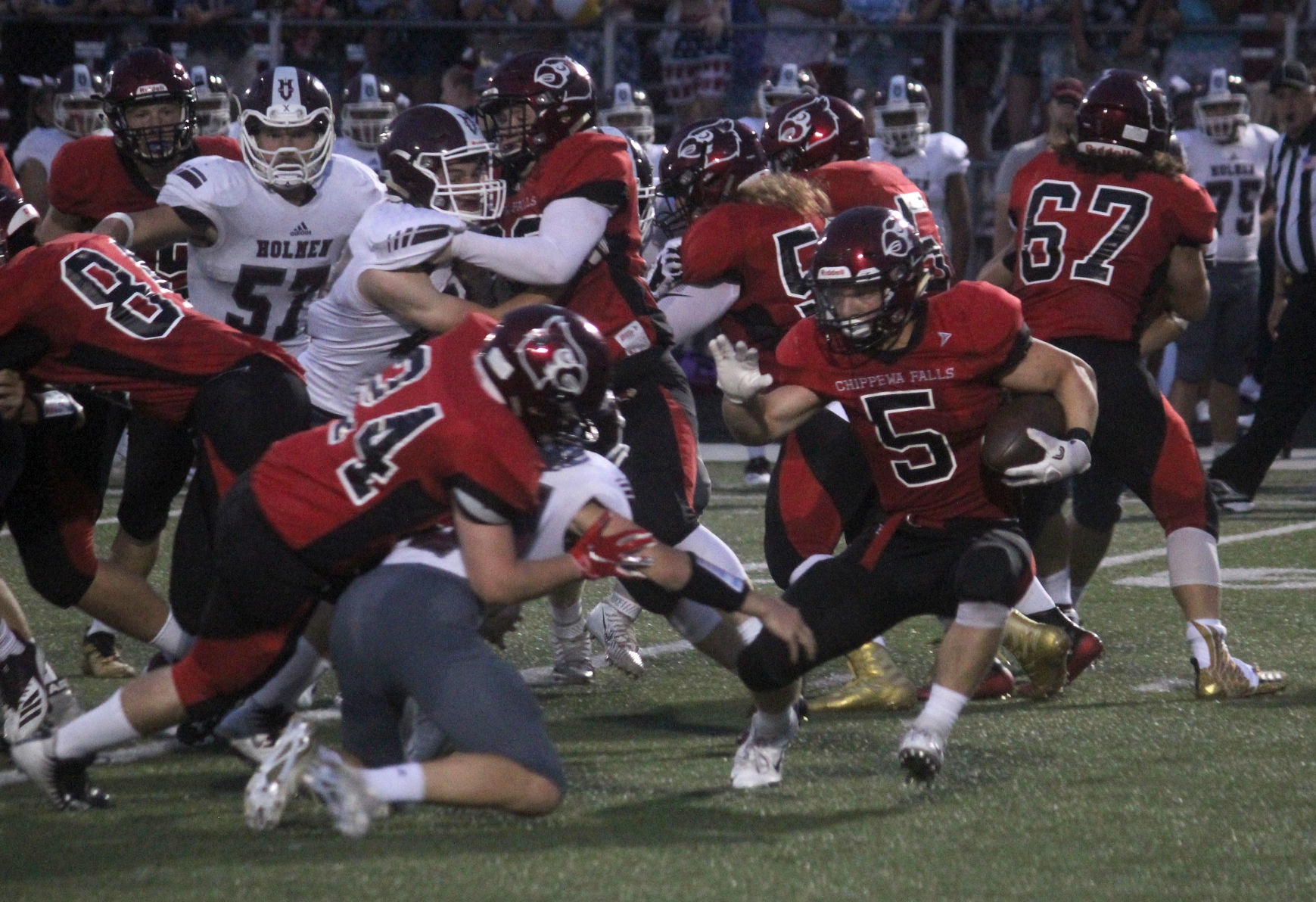 Holmen at Chi-Hi football 8-17-18